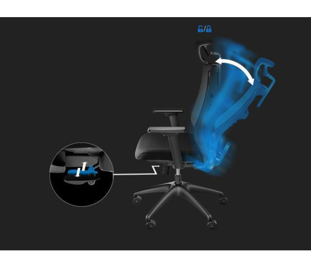 Genesis Fotel ergonomiczny ASTAT 200 czarny - 1077871 - zdjęcie 8